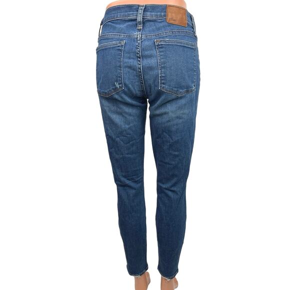 J. Crew Blue Mid Rise Stretch Ankle Casual Toothpick Skinny Jeans Size 29 - Picture 3 of 5